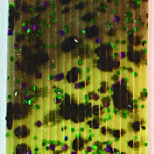 Untied Skirts-Green & Smoke Black with Purple & Green Crystal