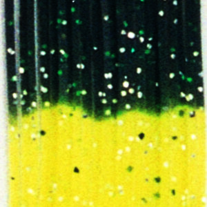 Untied Skirts-Black with Green Metal Flake/Chartreuse Tip with Silver & Black Flake