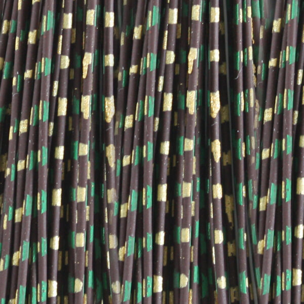 Barred Bulk Rubber - Brown with Gold & Green