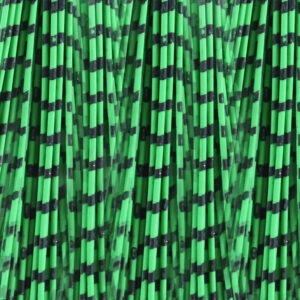 Barred Bulk Rubber - Green with Black
