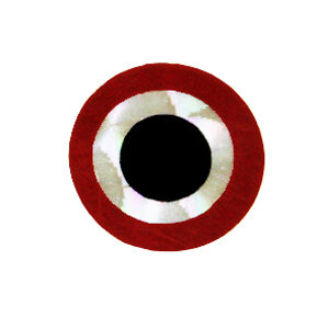 Rimmed Eyes Silver & Red 1/4"