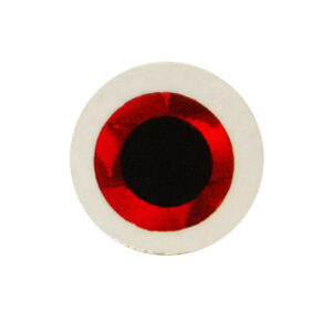 Rimmed Eyes Red & White Size 3/8"