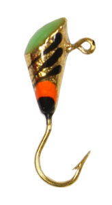 Shad Dart-Size 10-Gold with Green Super Glow