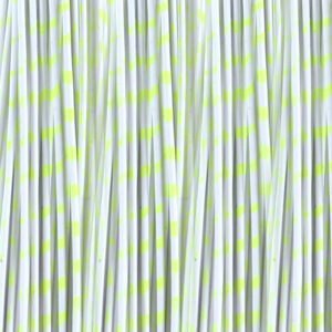 Barred Bulk Rubber - White with Chartreuse