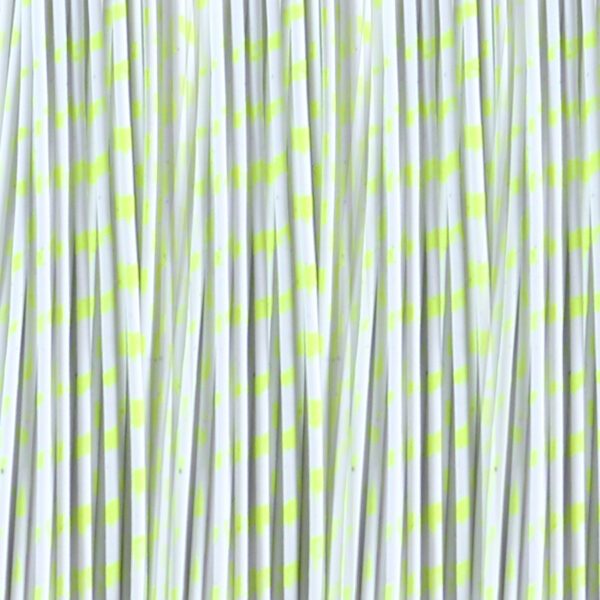Barred Bulk Rubber - White with Chartreuse