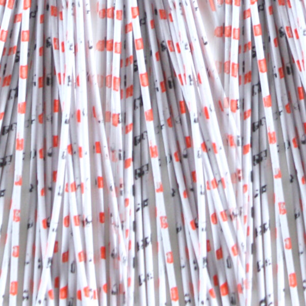 Barred Bulk Rubber - White with Orange