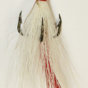 Natural Trebles- Feather Red- Hair White- Thread Red Size 6