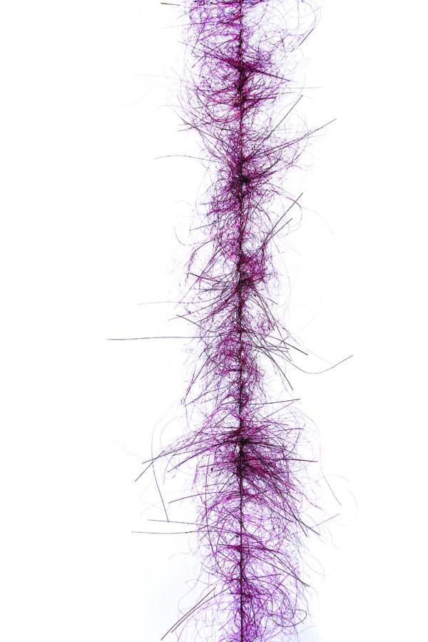 Dubbing Brushes Mohair W/Out Legs Burgundy