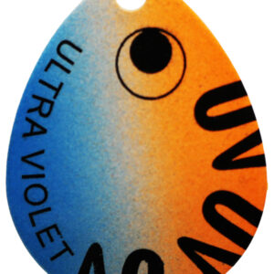 UV Splash Spinner Blade - Orange and Blue - Size 3