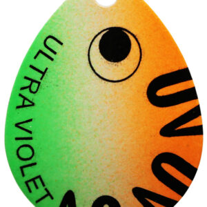 UV Splash Spinner Blade - Orange and Green - Size 4