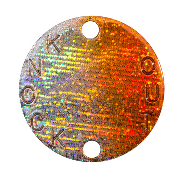 Knock OUt Blades Size Large- Orange Splash - Iridescent Foilistic