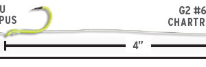 Gamakatsu Octopus Snelled Hooks Style G4 Chartreuse