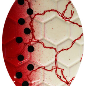 Trout Series Hex Pro Super Willow Spoon - Red / White - Size 5