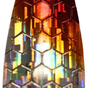 Hex Foil Casting Spoon - Red / Orange - Size 7