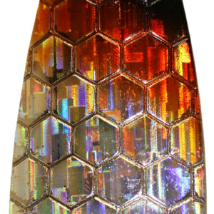 Hex Foil Casting Spoon - Black / Orange - Size 6