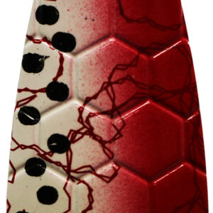 Trout Series Hex Casting Spoon - Red / White - Size 1