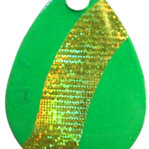 Colorado Spinner Blade-Size 5-Green/Chartreuse Stripe Iridescent Foilistic
