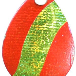 Colorado Spinner Blade-Size 5-Orange/Chartreuse Stripe Iridescent Foilistic