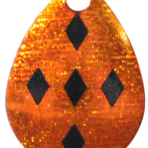Colorado Spinner Blade-Size 3-Orange & Black Diamond Iridescent Foilistic