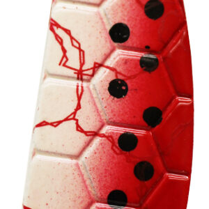 Trout Series Hex Wicked Witch Trolling Spoon - Red / White - Size 2
