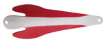 Silver Leaf Casting Spoons Red & White Stripe Size 1