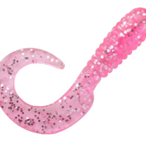 Swirltail Grubs 1" Champagne Silver Glitter