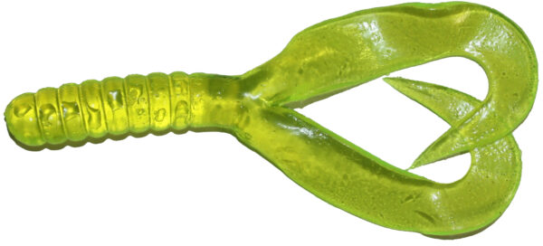 Plastic Bodies- Double Tail Chartreuse Size 4"
