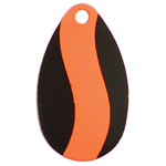 Indiana Spinner Blade-Black with Orange Stripe-Size 0