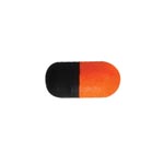 Rig Floats-1/2 Orange 1/2 Black- 1/4 Inches x 5/8 Inches