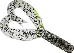 Twintail Plastic Bodies- Clear Silver & Black Glitter Size 4"
