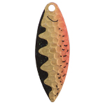 Willowleaf Spinner Blade-Size 4 1/2-Orange Hammered Brass Perch Crystal