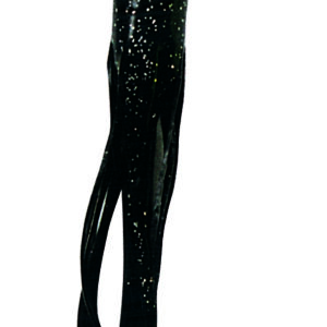 Squid Skirt- 3 1/2" Black Silver Metal Flake