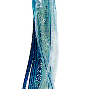 Squid Skirt- 3 1/2" Dark Blue Silver With Metal Flake