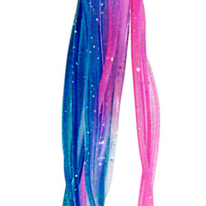 Squid Skirt- 3 1/2" Blue & Pink With Metal Flake