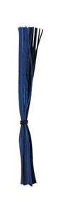 Silicone Rubber Skirt- Black with Blue Metal Flake & Blue with Blue Metal Flake