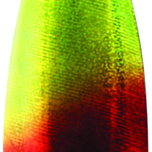 Casting Spoons Chartreuse & Red Iridescent Foilistic Size 4