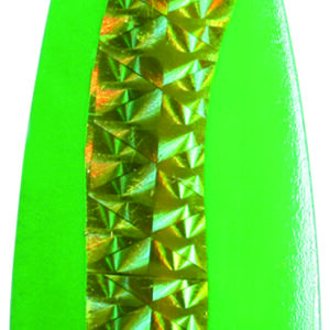 Casting Spoons Green & Chartreuse Stripe Foilistic Size 4