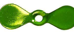 Foil Propeller Blades, Silver Foil, Chartreuse Dye, Size 1