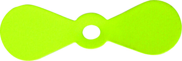 Painted Propeller Blades Chartreuse Size 3