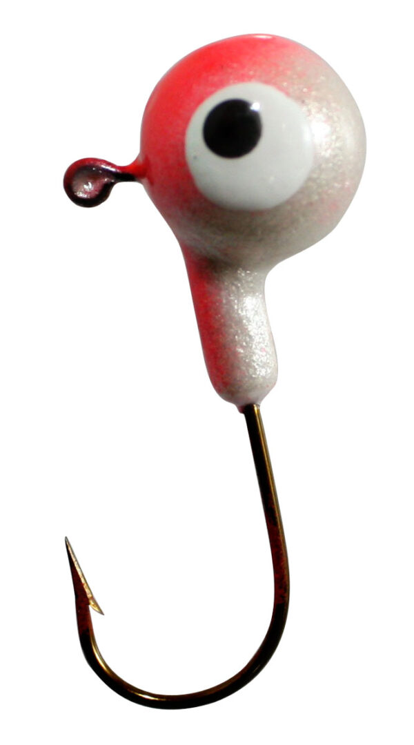 Floating Jigs-Fluorescent Red and White-Size 1/0