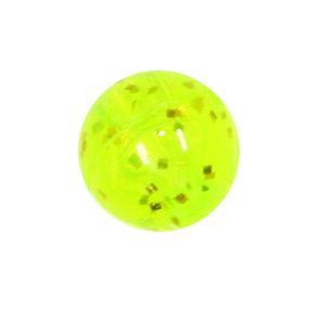 Glitter Beads Yellow Size 6 mm