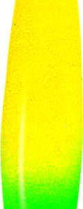 Jigging Spoons-Yellow Glow with Green Splash 1/2 oz.