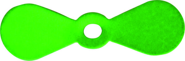Painted Propeller Blades Green Size 2