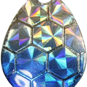Colorado Spinner Blade-Size 3-Hex Foil Silver Blue Splash