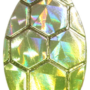 Indiana Spinner Blade-Size 3-Hex Foil Silver Chartreuse Splash