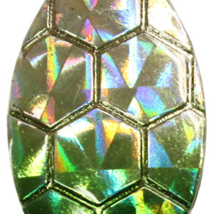 Indiana Spinner Blade-Size 4-Hex Foil Silver Green Splash
