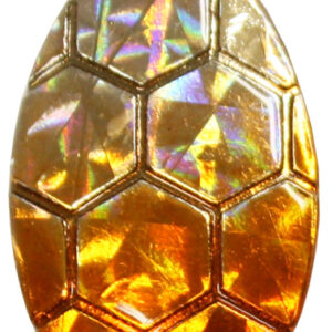 Indiana Spinner Blade-Size 3-Hex Foil Silver Orange Splash