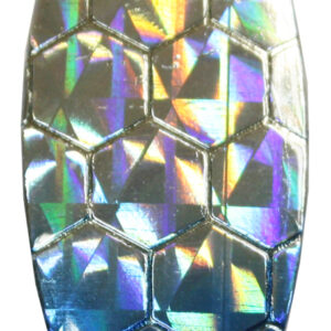 Willowleaf Spinner Blade-Size 4-Hex Foil Silver Blue Splash