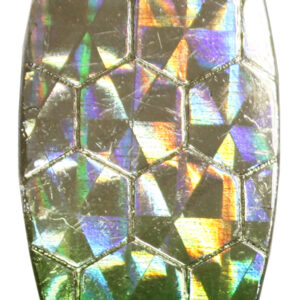 Willowleaf Spinner Blade-Size 4-Hex Foil Silver Green Splash