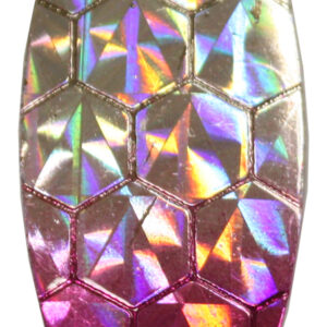 Willowleaf Spinner Blade-Size 3 1/2-Hex Foil Silver Pink Splash